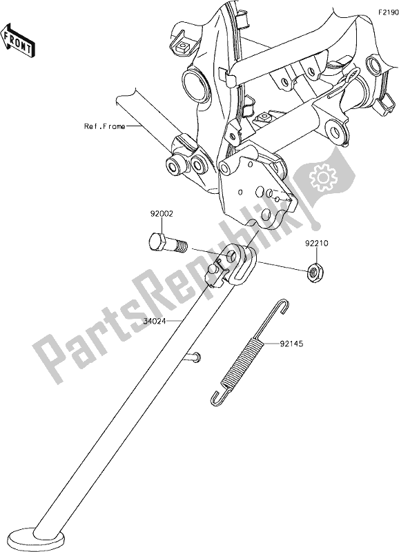 All parts for the 28 Stand(s) of the Kawasaki KLX 150 BF 2018