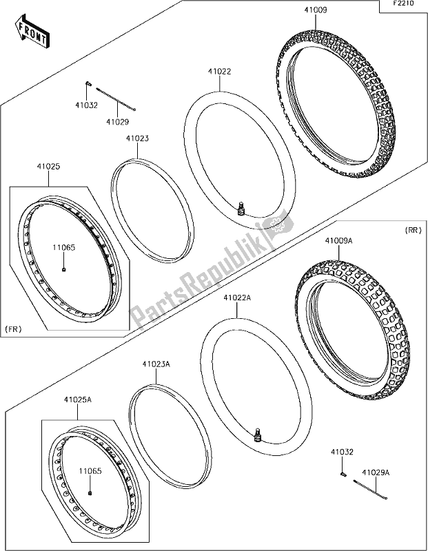 All parts for the 29 Tires of the Kawasaki KLX 150 BF 2018