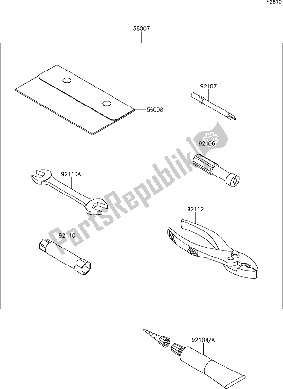 All parts for the 49 Owner's Tools of the Kawasaki KLX 150 BF 2018