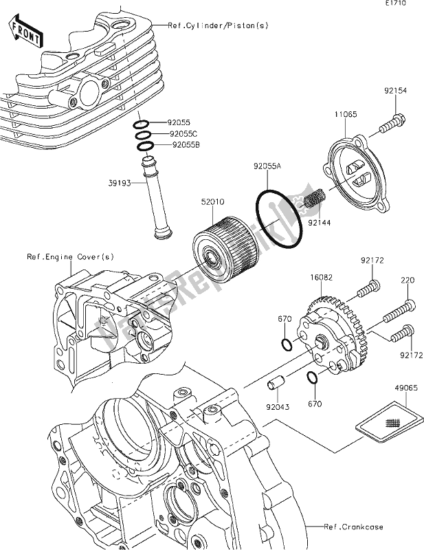 Tutte le parti per il 16 Oil Pump del Kawasaki KLX 150 BF 2019