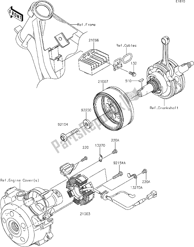 Toutes les pièces pour le 17 Generator du Kawasaki KLX 150 BF 2019