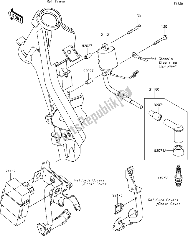 All parts for the 18 Ignition System of the Kawasaki KLX 150 BF 2021