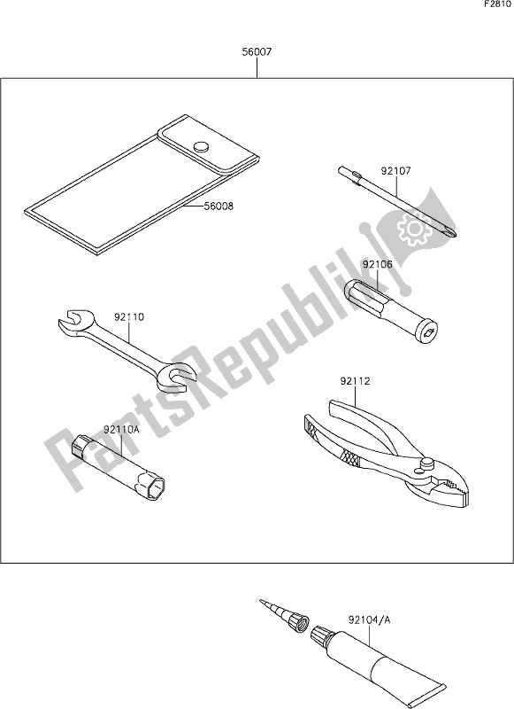 Wszystkie części do 49 Owner's Tools Kawasaki KLX 150 BF 2021