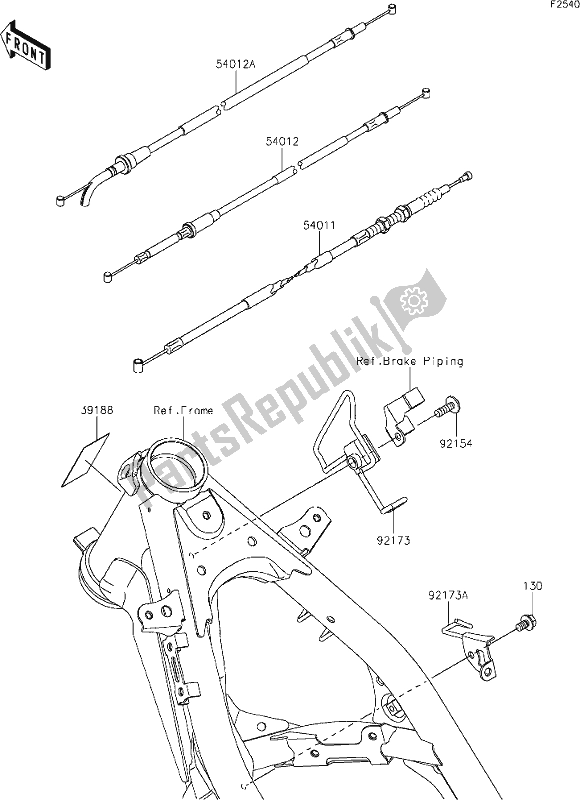 Alle onderdelen voor de 44 Cables van de Kawasaki KLX 230 2020