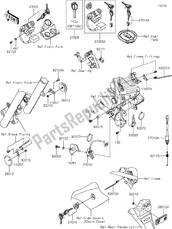 Wszystkie części do 50 Ignition Switch Kawasaki KLX 230 2020