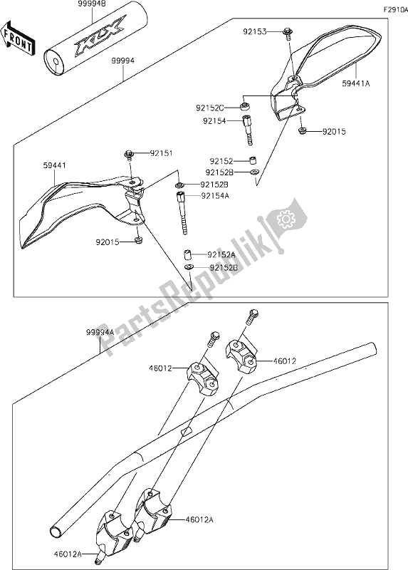 Alle onderdelen voor de 56 Accessory(handle) van de Kawasaki KLX 230 2020