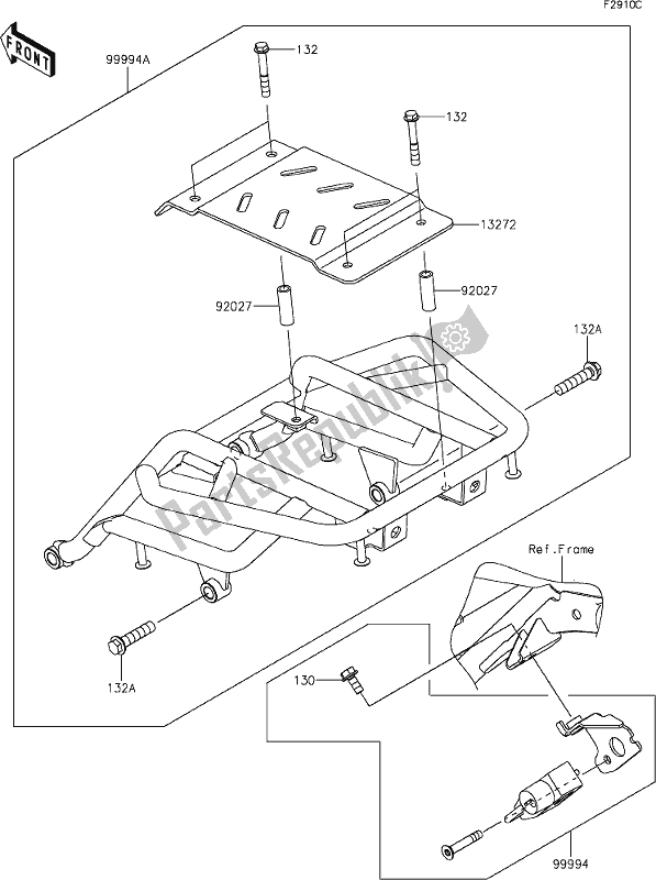 Alle onderdelen voor de 58 Accessory(helmet Lock And Carrier) van de Kawasaki KLX 230 2020
