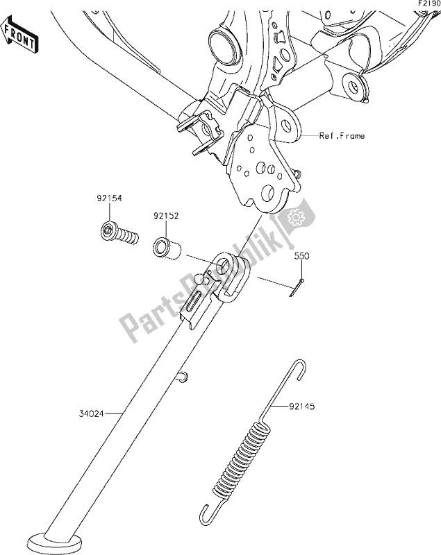 All parts for the 29 Stand(s) of the Kawasaki KLX 230 2021