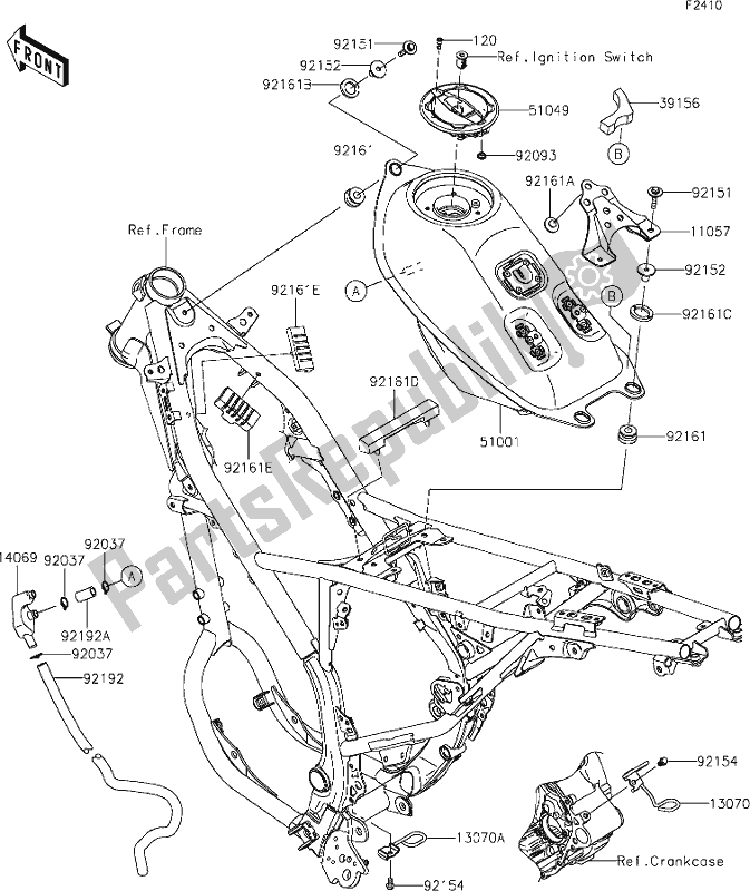 Toutes les pièces pour le 41 Fuel Tank du Kawasaki KLX 230 2021