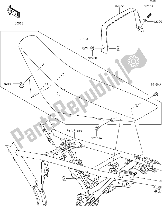 Todas as partes de 42 Seat do Kawasaki KLX 230 2021