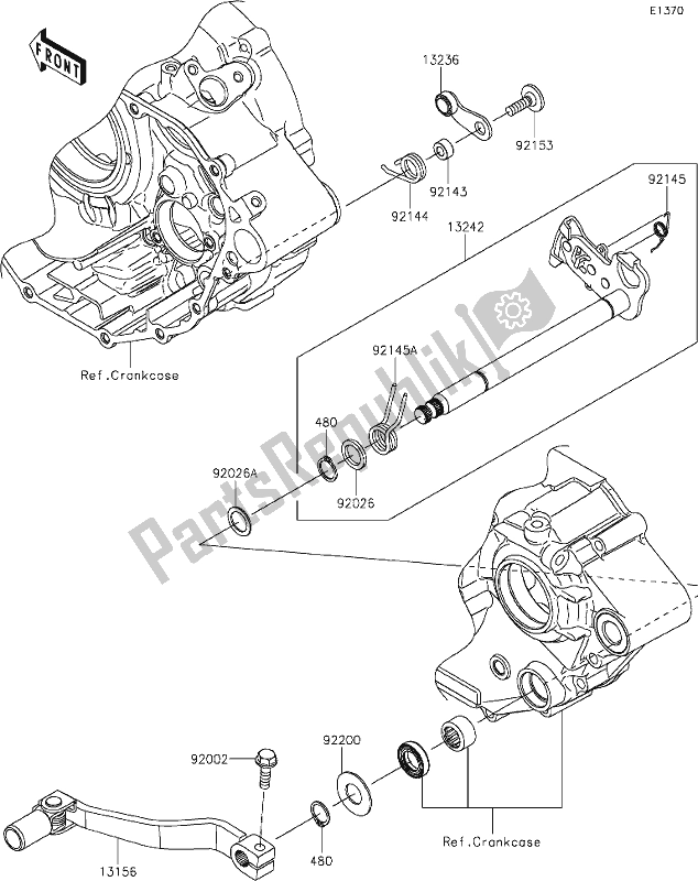 Tutte le parti per il 11 Gear Change Mechanism del Kawasaki KLX 230R 2020