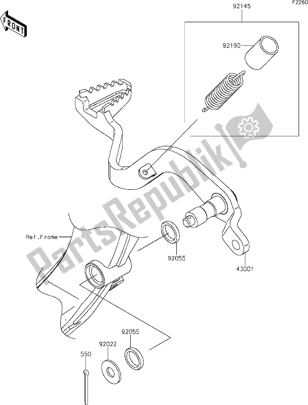 Tutte le parti per il 33 Brake Pedal del Kawasaki KLX 230R 2020