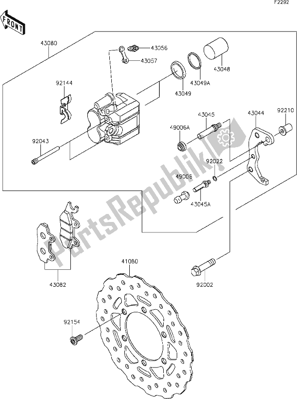 Tutte le parti per il 35 Front Brake del Kawasaki KLX 230R 2020