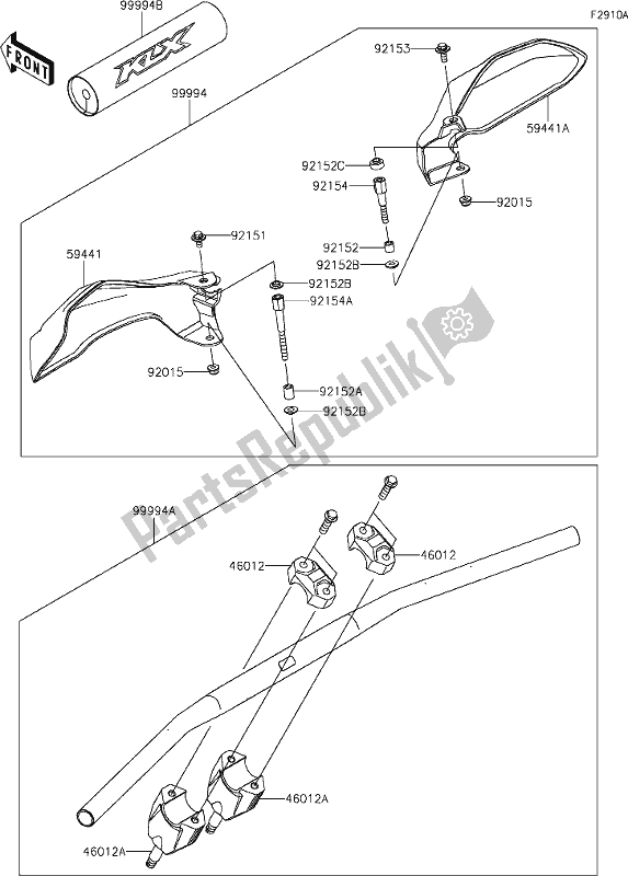 Toutes les pièces pour le 49 Accessory(handle) du Kawasaki KLX 230R 2020