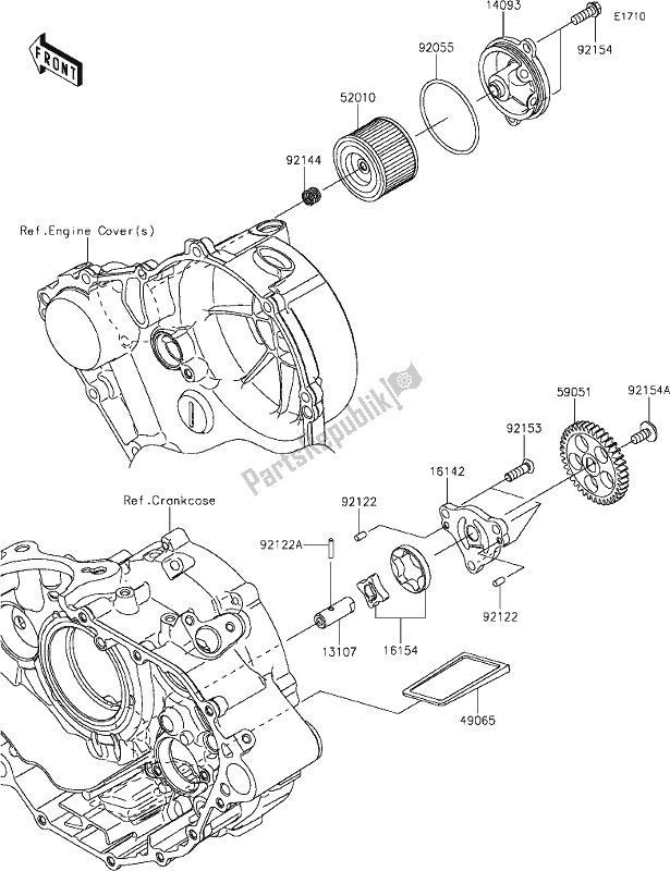 Alle onderdelen voor de 17 Oil Pump van de Kawasaki KLX 230R 2021