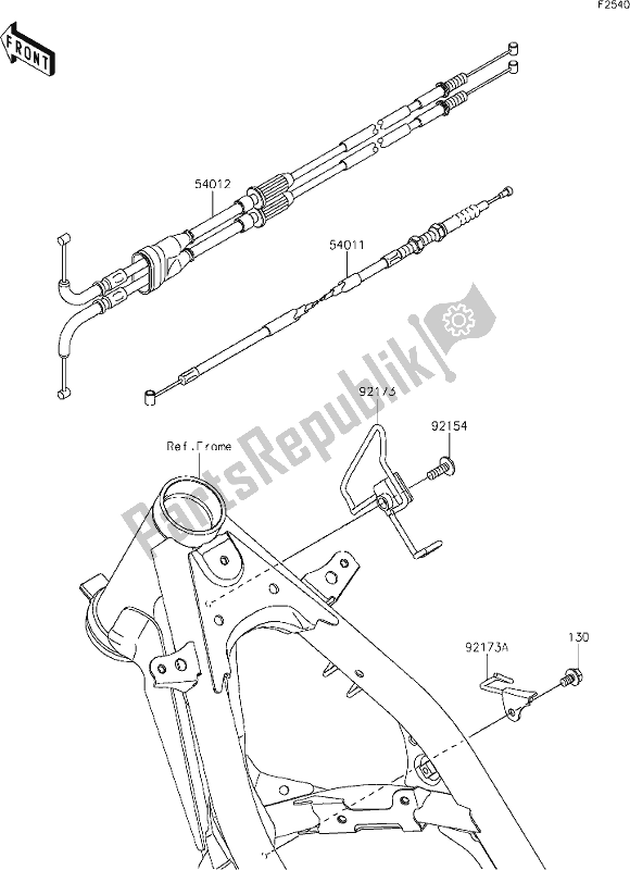 All parts for the 42 Cables of the Kawasaki KLX 230R 2021