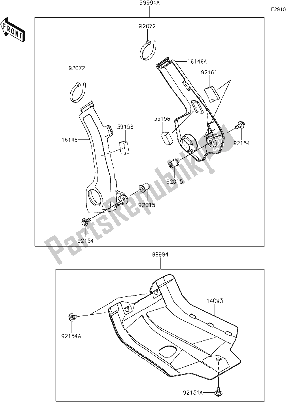 Tutte le parti per il 48 Accessory(frame Cover) del Kawasaki KLX 230R 2021