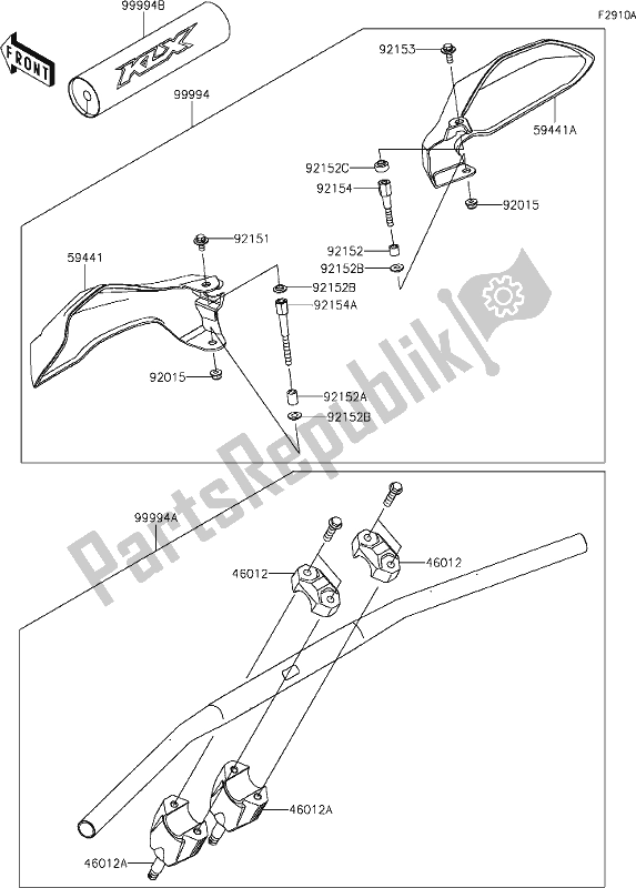 Wszystkie części do 49 Accessory(handle) Kawasaki KLX 230R 2021