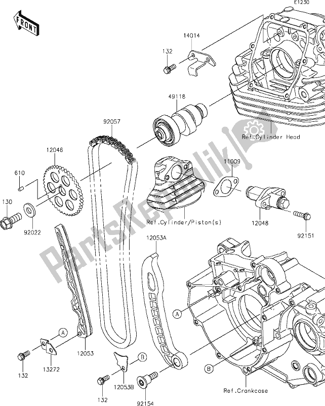 Todas las partes para 6 Camshaft(s)/tensioner de Kawasaki KLX 230R 2021