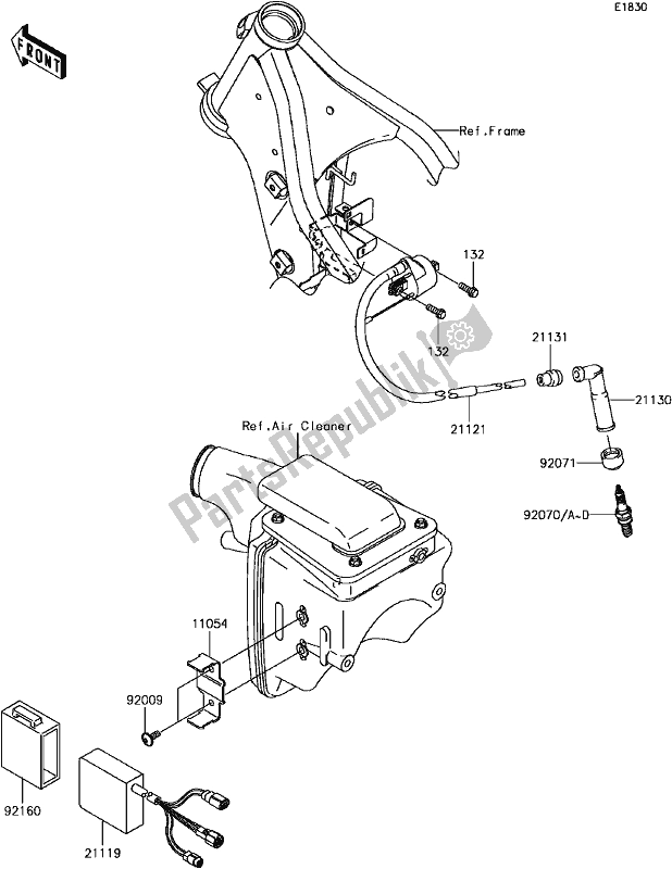 All parts for the C-9 Ignition System(tef) of the Kawasaki KLX 250S 2017