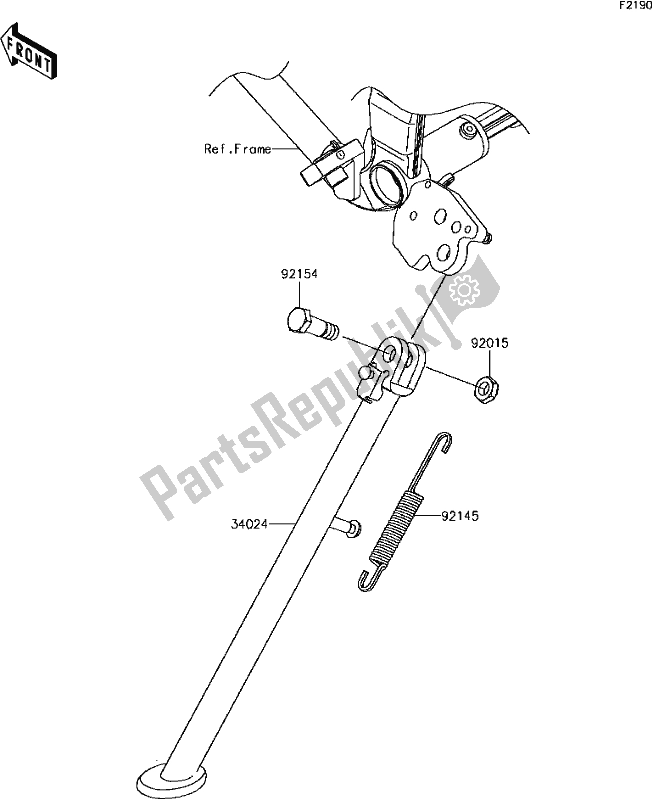 All parts for the E-10stand(s) of the Kawasaki KLX 250S 2017