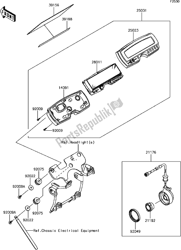 Tutte le parti per il F-11meter(s) del Kawasaki KLX 250S 2017