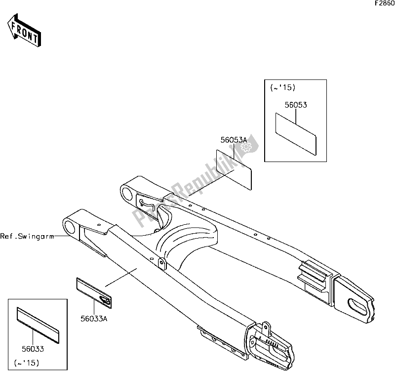 All parts for the G-8 Labels of the Kawasaki KLX 250S 2017