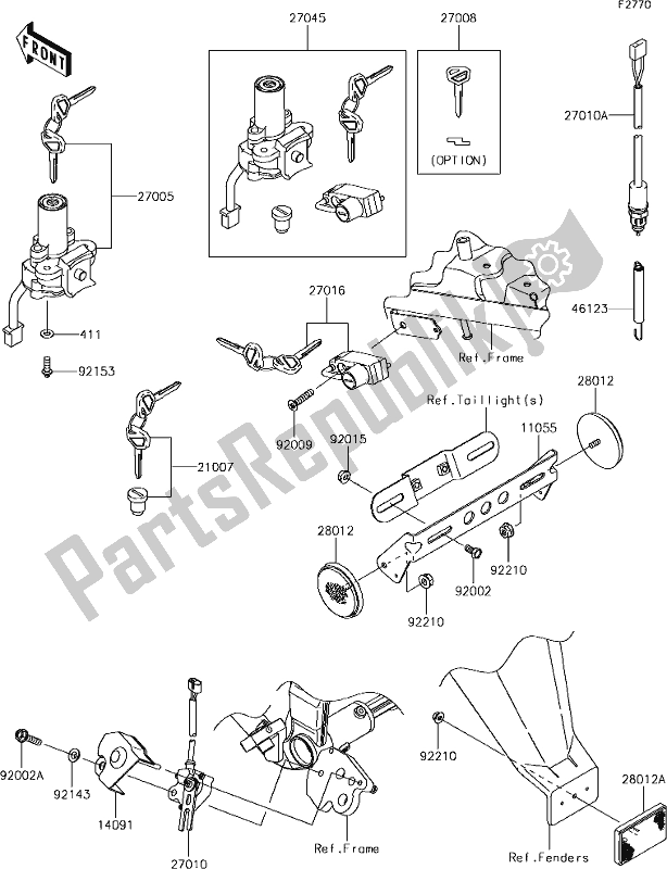 Tutte le parti per il 51 Ignition Switch del Kawasaki KLX 250S 2018