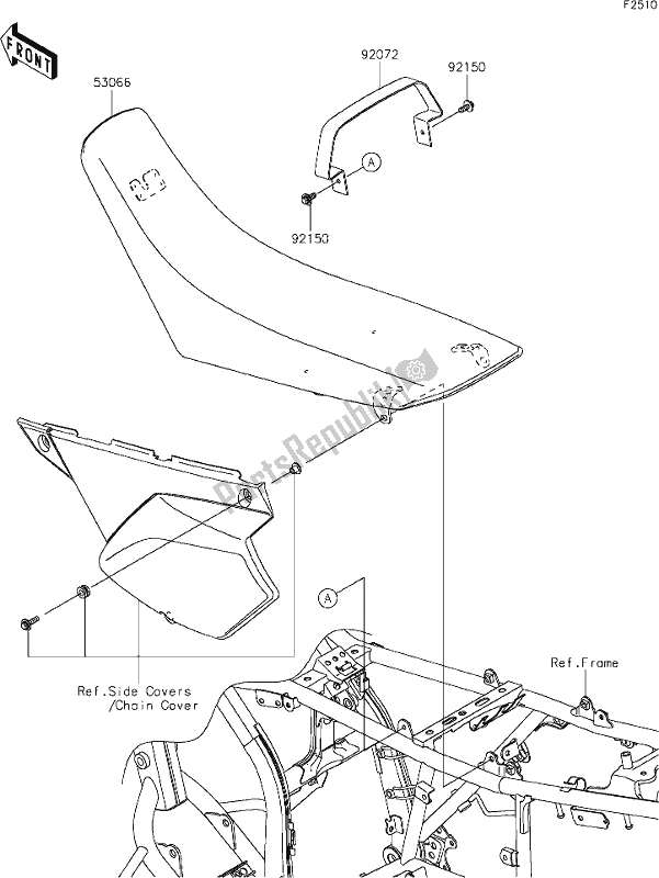 Tutte le parti per il 41 Seat del Kawasaki KLX 250S 2019