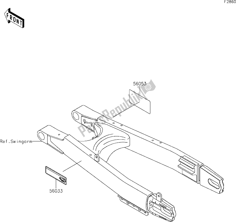 All parts for the 51 Labels of the Kawasaki KLX 250S 2019