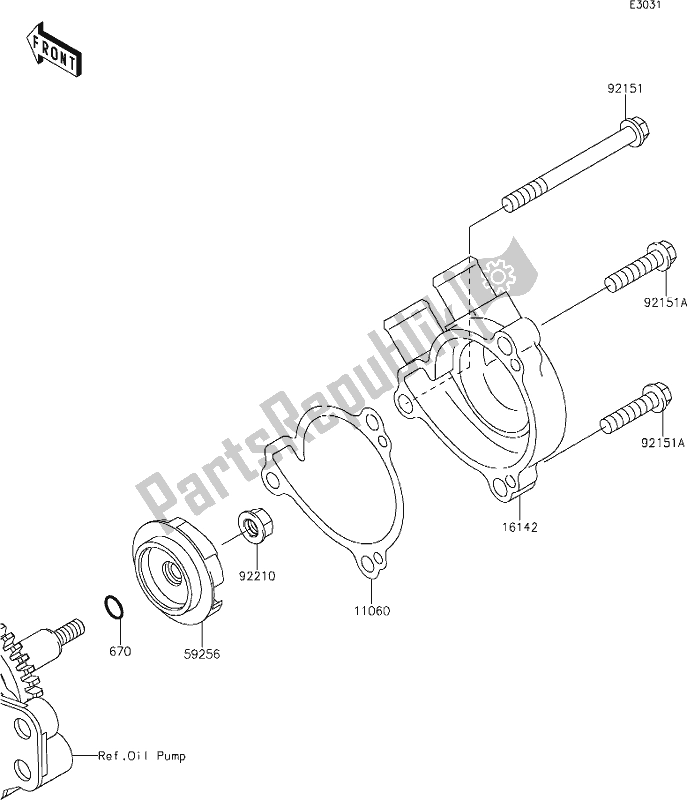 Toutes les pièces pour le 20 Water Pump du Kawasaki KLX 250S 2021