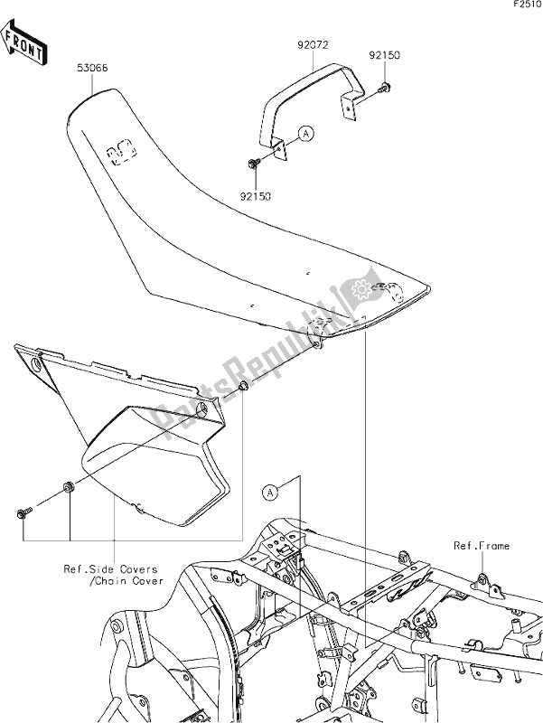 All parts for the 41 Seat of the Kawasaki KLX 250S 2021