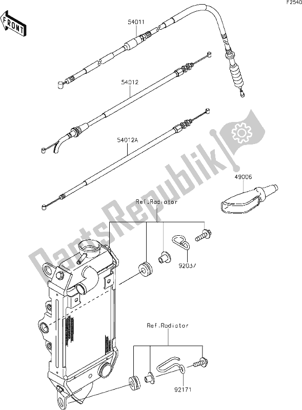 Todas las partes para 43 Cables de Kawasaki KLX 250S 2021