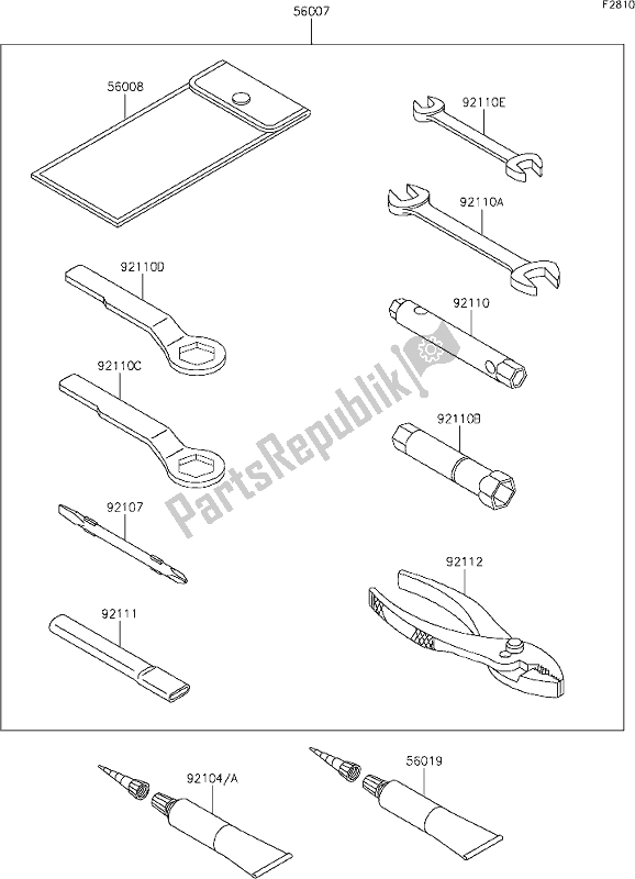 Toutes les pièces pour le 50 Owner's Tools du Kawasaki KLX 250S 2021