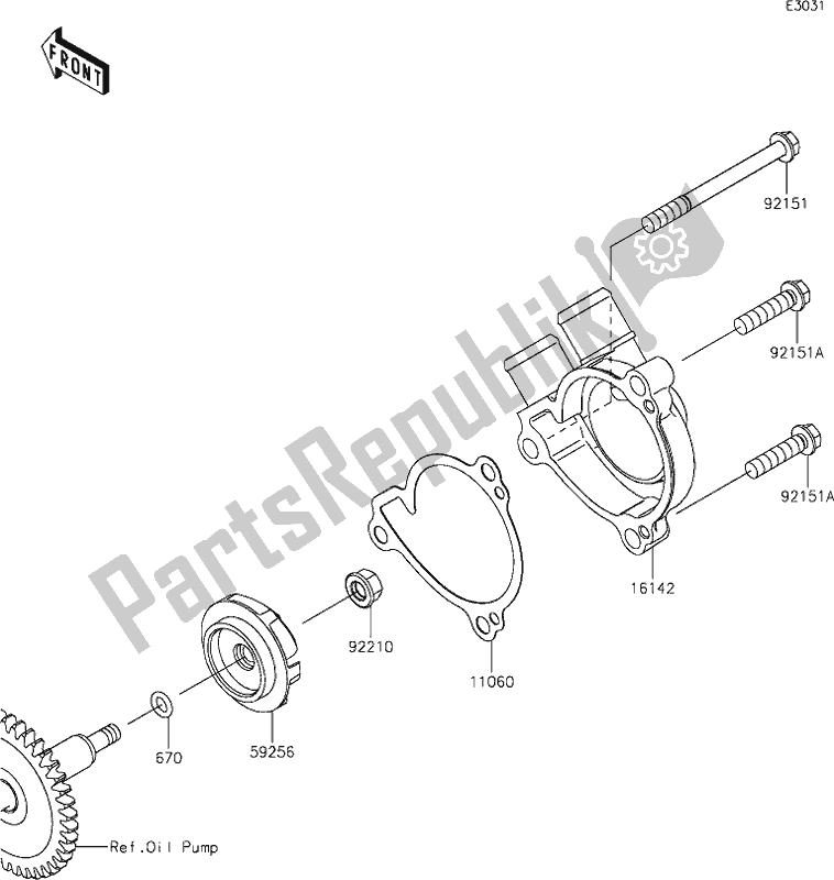 Tutte le parti per il 22 Water Pump del Kawasaki KLX 300R 2020