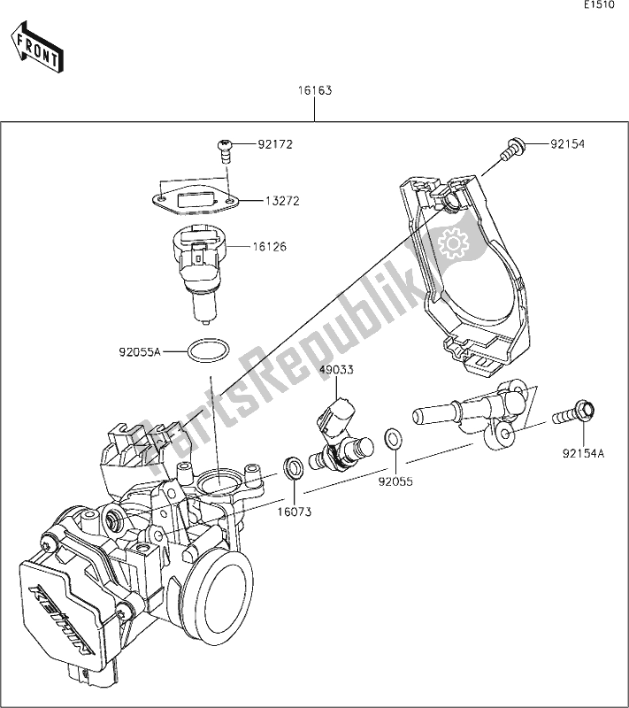 Alle onderdelen voor de 15 Throttle van de Kawasaki KLX 300R 2021