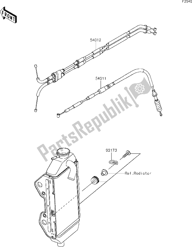 All parts for the 46 Cables of the Kawasaki KLX 300R 2021