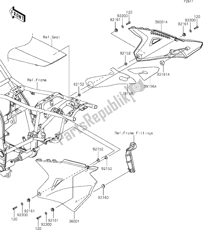 Tutte le parti per il 47 Side Covers del Kawasaki KLX 300R 2021