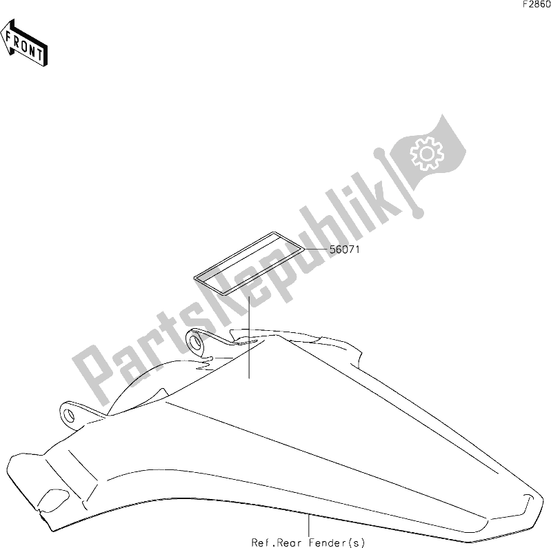 All parts for the 49 Labels of the Kawasaki KLX 300R 2021