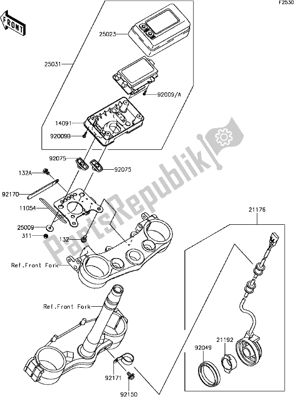 Alle onderdelen voor de F-12meter(s) van de Kawasaki KLX 450R 2017