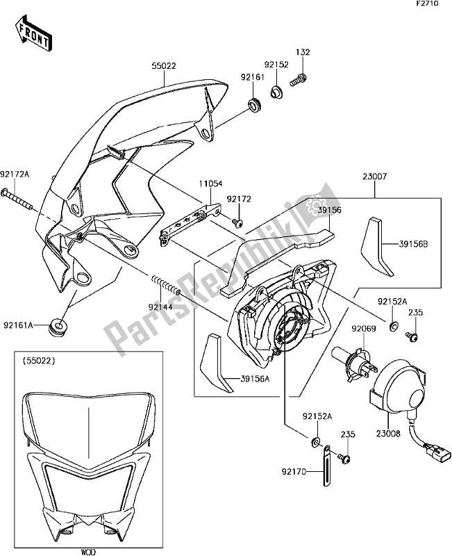 All parts for the G-3 Headlight(s) of the Kawasaki KLX 450R 2017