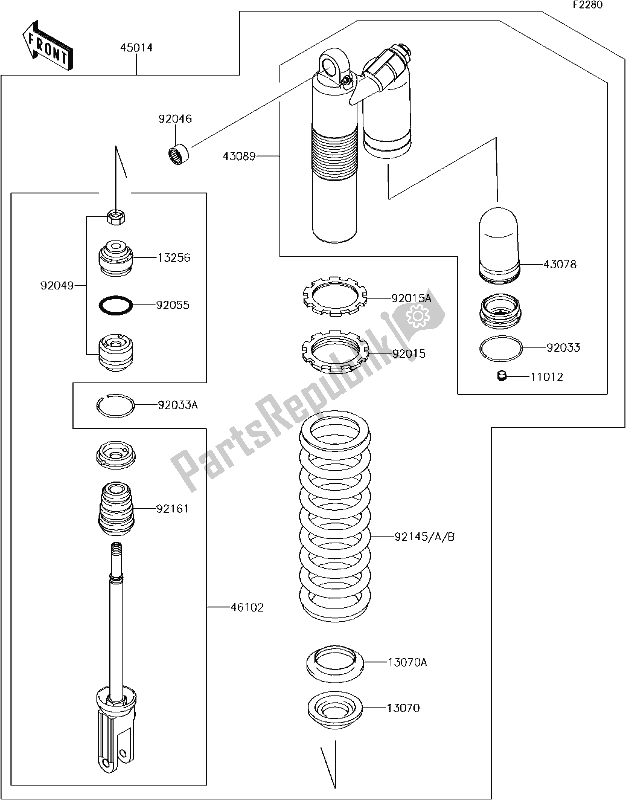 Tutte le parti per il 37 Shock Absorber(s) del Kawasaki KLX 450R 2018