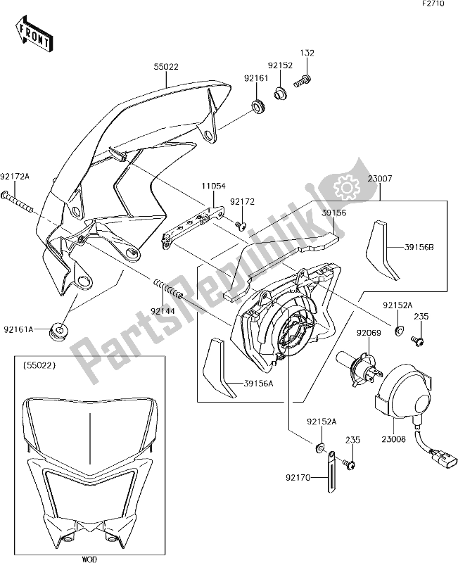 Wszystkie części do 49 Headlight(s) Kawasaki KLX 450R 2018