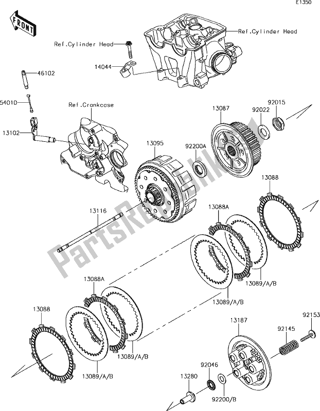 Toutes les pièces pour le 10 Clutch du Kawasaki KLX 450R 2019