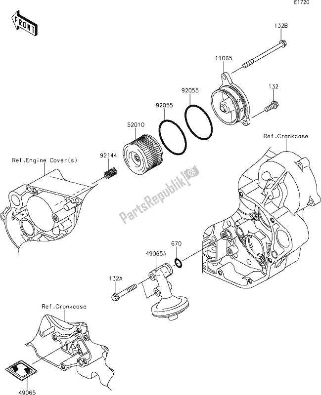 Alle onderdelen voor de 18 Oil Filter van de Kawasaki KLX 450R 2020