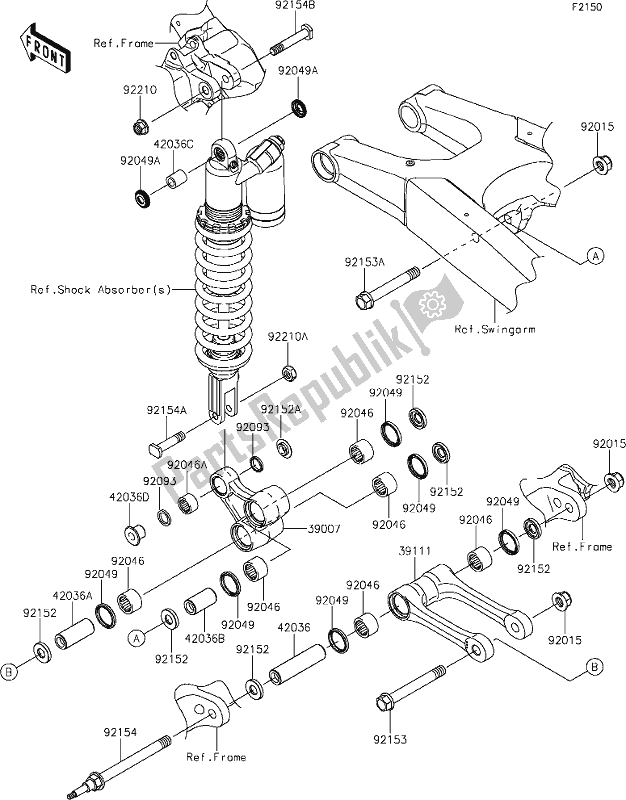 All parts for the 29 Suspension of the Kawasaki KLX 450R 2020