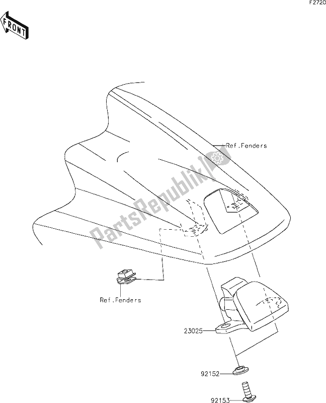 All parts for the 50 Taillight(s) of the Kawasaki KLX 450R 2020