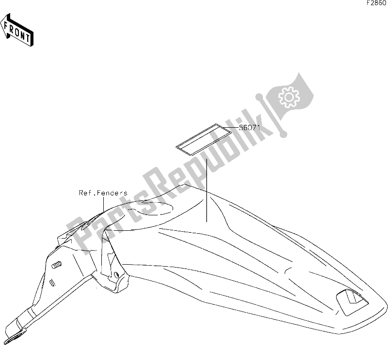 All parts for the 53 Labels of the Kawasaki KLX 450R 2020