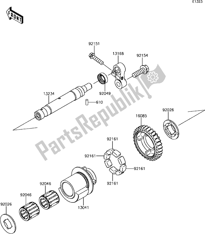 All parts for the B-11balancer of the Kawasaki KLZ 1000 Versys 2017