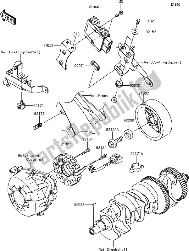 Toutes les pièces pour le C-13generator du Kawasaki KLZ 1000 Versys 2017